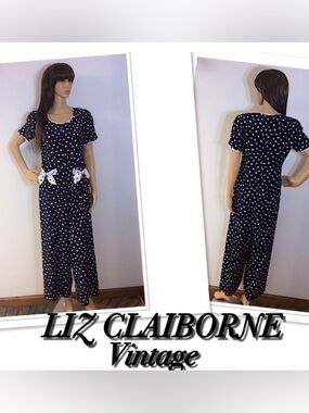 LIZ CLAIBORNE VINTAGE HEART JUMPSUIT size 4 xs